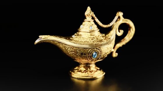 Brass lamp Render